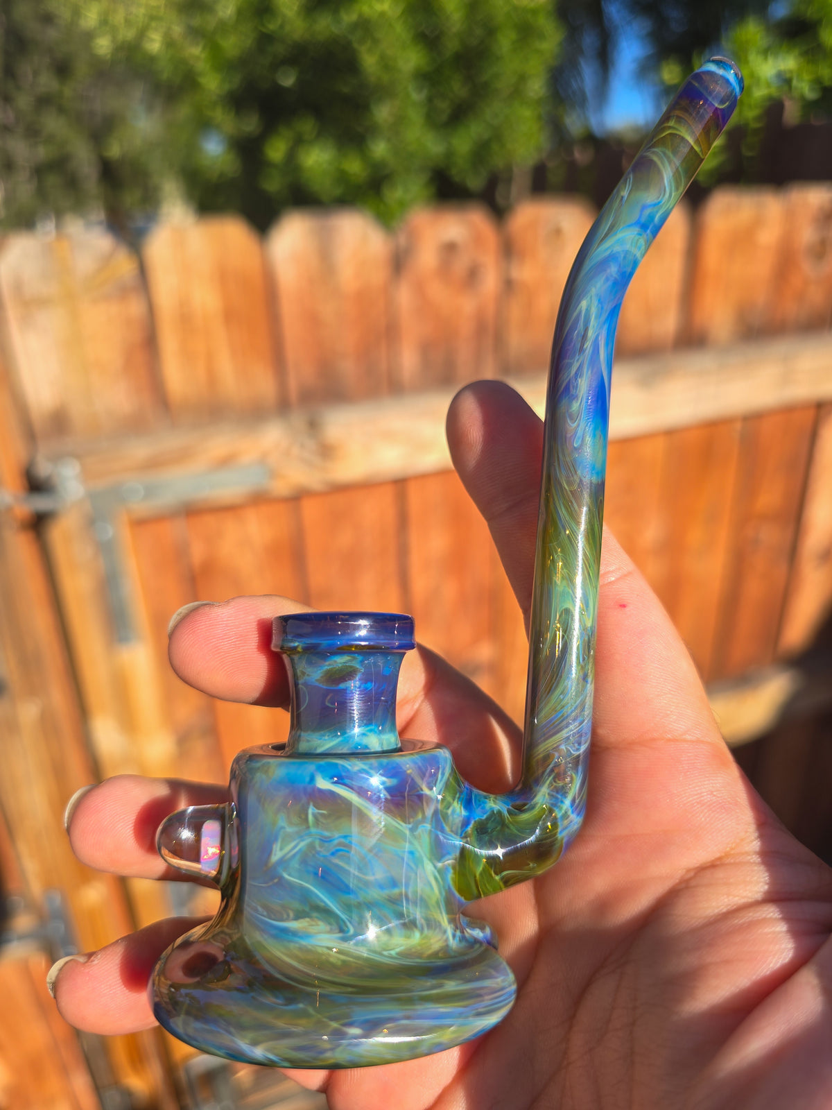 Swirled Experimental Blue Silver #6