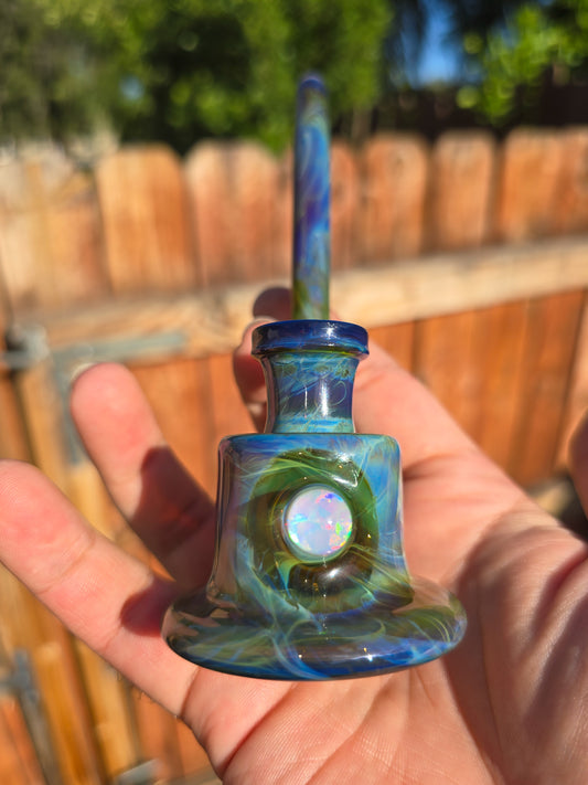 Swirled Experimental Blue Silver #6